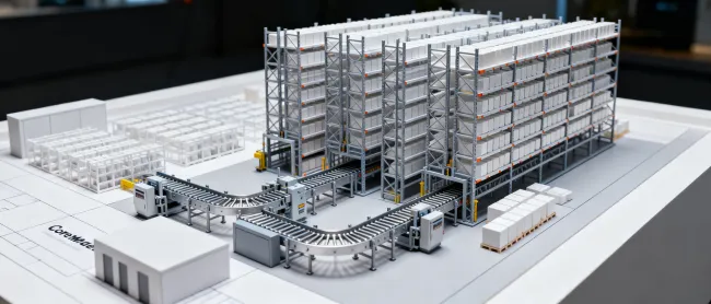Logistics & Automated High-bay Warehouse Scale Model – CoreModel